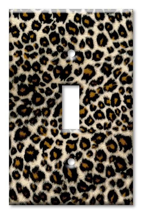 Decorative Printed OVERSIZED Switch Plate - Electrical Switch Cover JUMBO Wall Plate by Art Plates - Small Leopard Spots