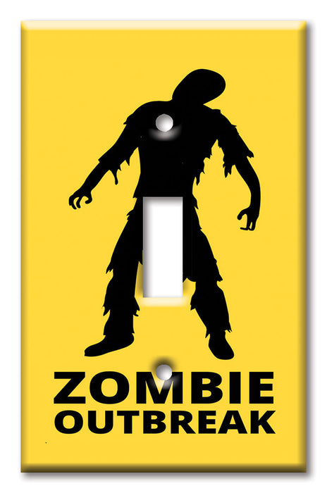 Decorative Printed OVERSIZED Switch Plate - Electrical Switch Cover JUMBO Wall Plate by Art Plates - Zombie Outbreak