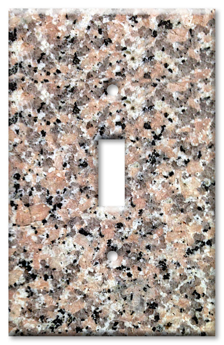 Decorative Printed OVERSIZED Switch Plate - Electrical Switch Cover JUMBO Wall Plate by Art Plates - Brown Granite Print