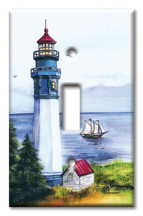 Decorative Printed Switch Plate - Electrical Switch Cover Wall Plate by Art Plates - Lighthouse