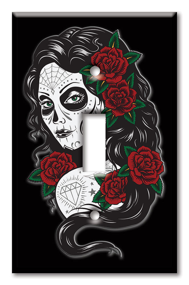 Oversized Switch Plates in Day of the Dead Themes
