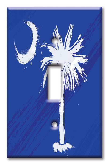 Decorative Printed OVERSIZED Switch Plate - Electrical Switch Cover JUMBO Wall Plate by Art Plates - Palmetto Moon