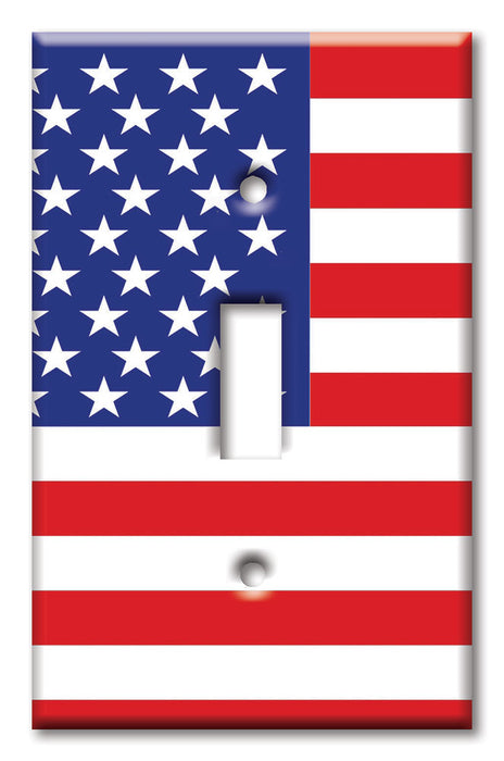 Decorative Printed Switch Plate - Electrical Switch Cover Wall Plate by Art Plates - American Flag