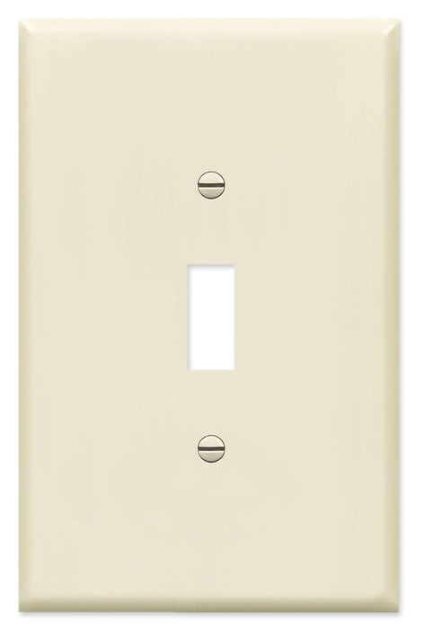 ivory beige color 1 gang oversize jumbo toggle switch plate