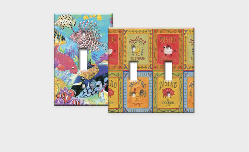 Decorative Printed and Plain Light Switch Plates & Wall Plates — Switch ...